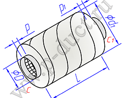 Шумоглушитель трубчатый круглый ГТК спирально-навивной