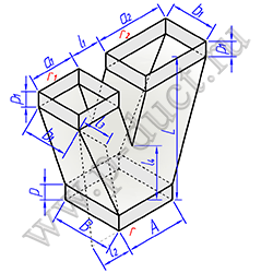Тройник прямоугольного сечения штаны 0