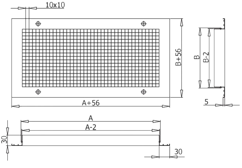 Решетка вентиляционная Р-С 1000х1200 RAL 9016 (белый)